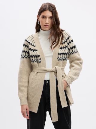 Fair Isle Wrap Sweater Cardigan | Gap (US)