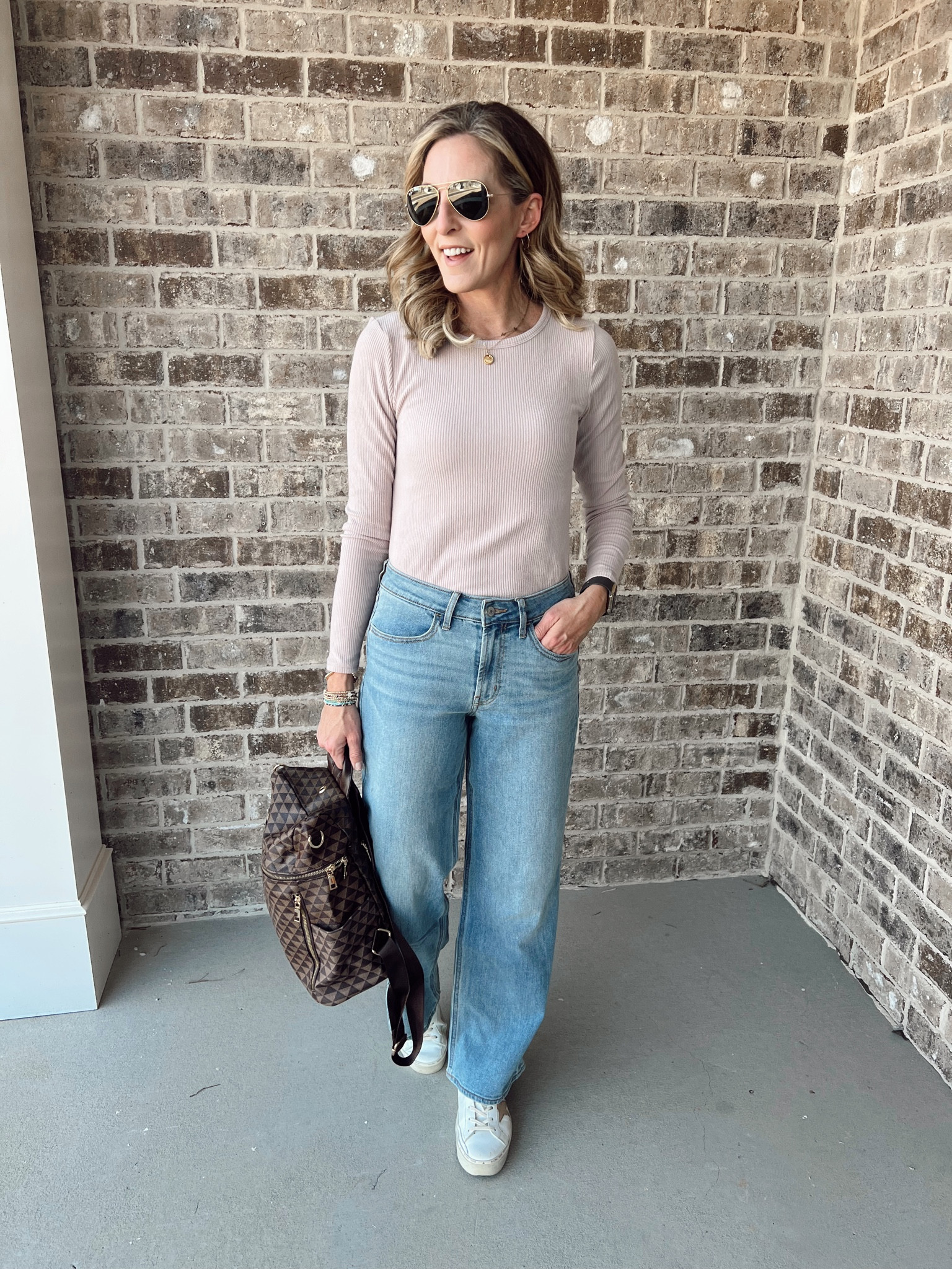 These Old Navy jeans are a low-key style with a high-key comfort!  They are $34.99 with an 35% Off Taken at Checkout -wearing size 4
Read for details⬇️
* FITS: Loose from hip to ankle.
* SITS: Right at your belly button.
* THE FEEL: A smidge of stretch for that broken-in fit.

 

#LTKstyletip #LTKGiftGuide #LTKunder50