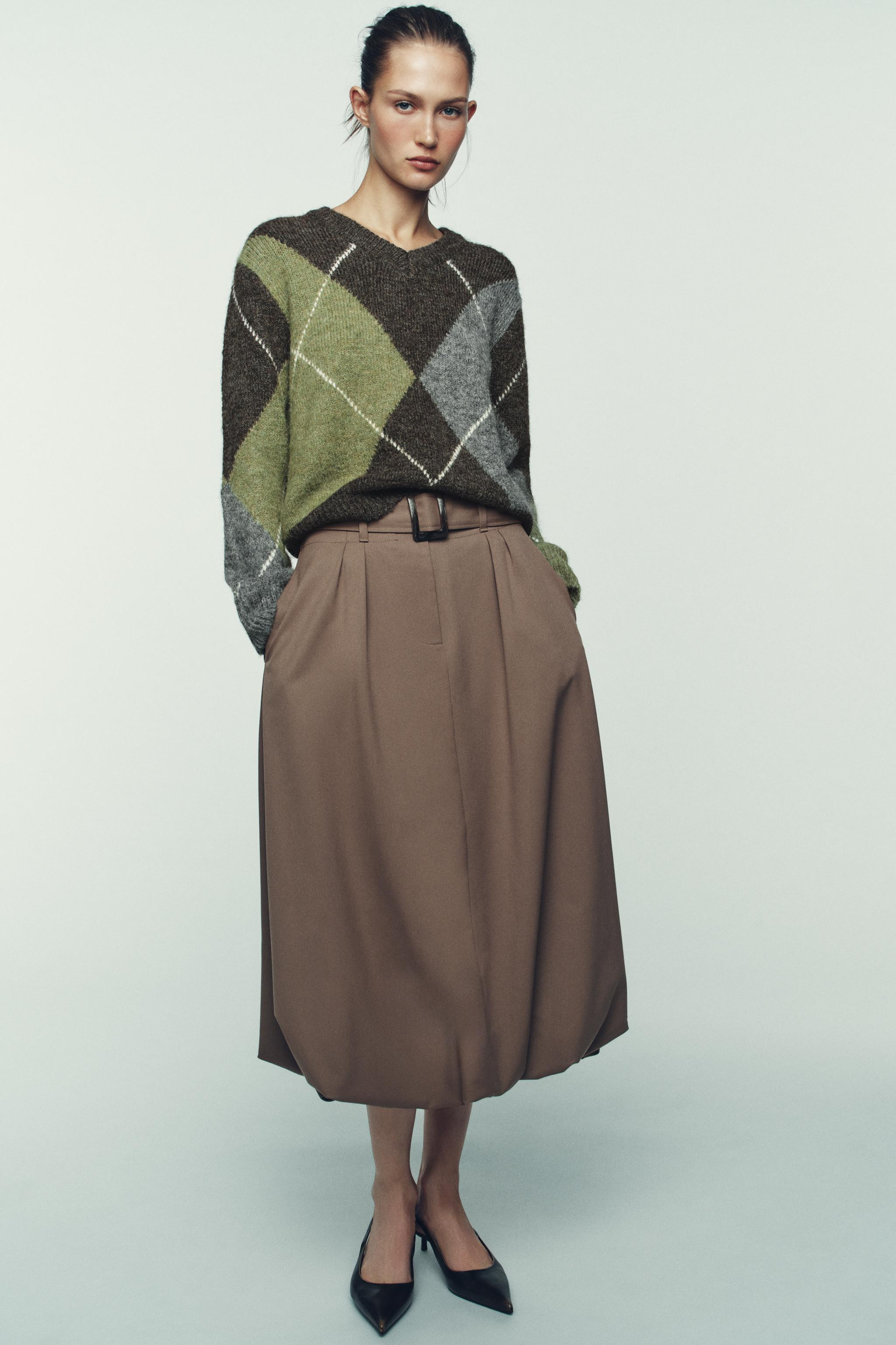 DIAMOND KNIT JUMPER | Zara US