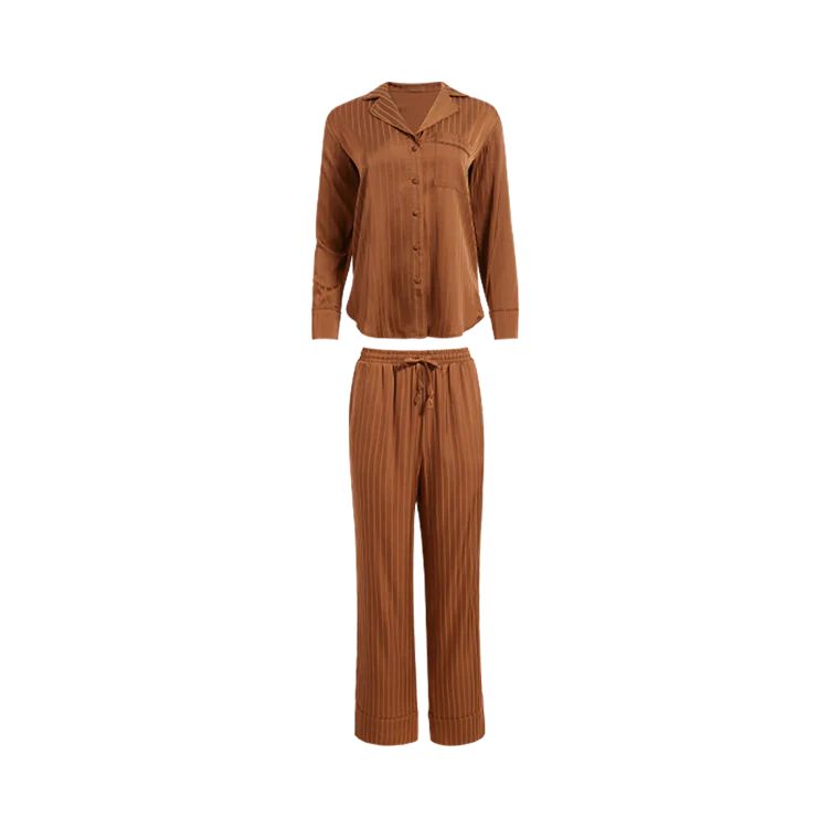 Satin Pajama Set | Chocolate | nuuds