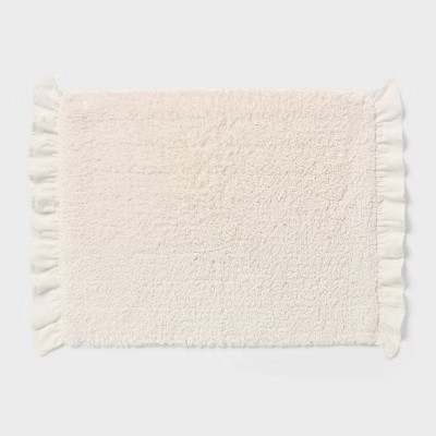20"x30" Valentine's Day Tufted Ruffle Bath Rug White - Threshold™ | Target