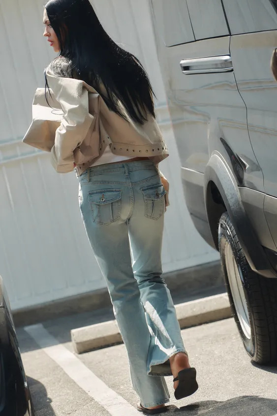 WASHED EFFECT JACKET WITH STUDS | Zara UK