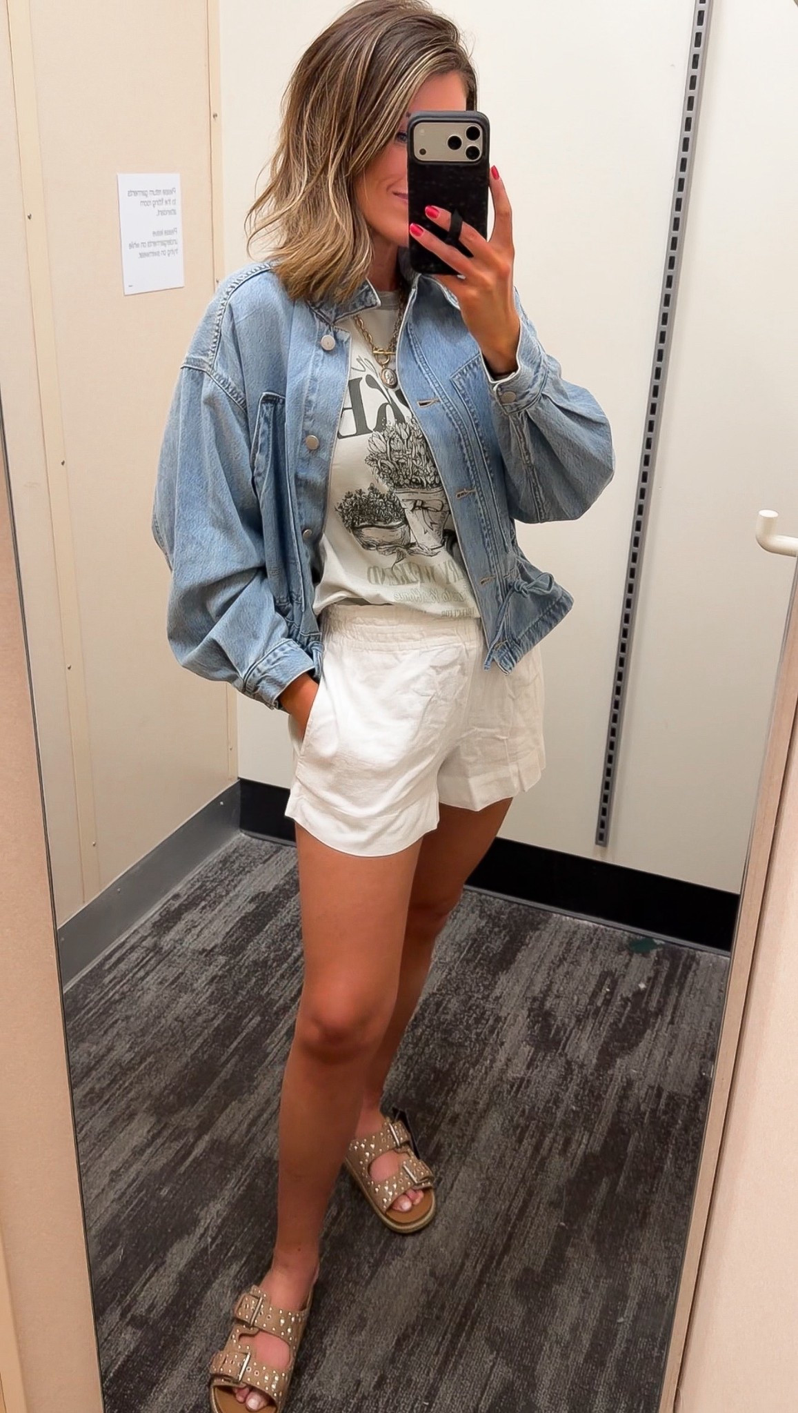 Target new arrivals 🎯 
Tee/xs (runs big)
Jacket/ small
Shorts/medium
Sandals / tts


#LTKOver40 #LTKSeasonal