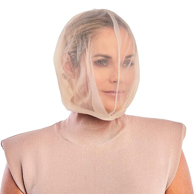 Betty Dain Makeup Protector Hood, Protects Hair and Make Up While Getting Dressed, Nylon Chiffon,... | Amazon (US)