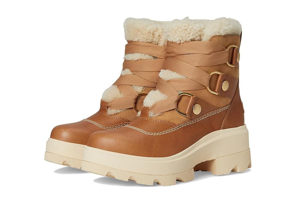SOREL Joan Frwd Cozy Boots Waterproof Women's Cold Weather Boots Tawny Buff/Honey White : 8.5 B - Medium, Leather/Suede | Zappos