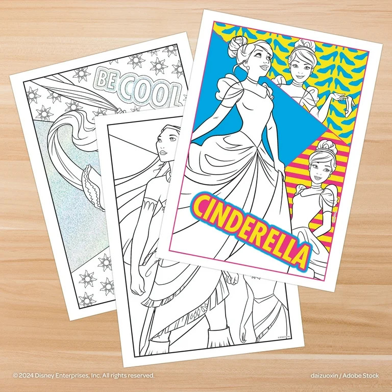 Disney Princess 32-page Glitter Coloring Book, by Bendon, Paperback - Walmart.com | Walmart (US)