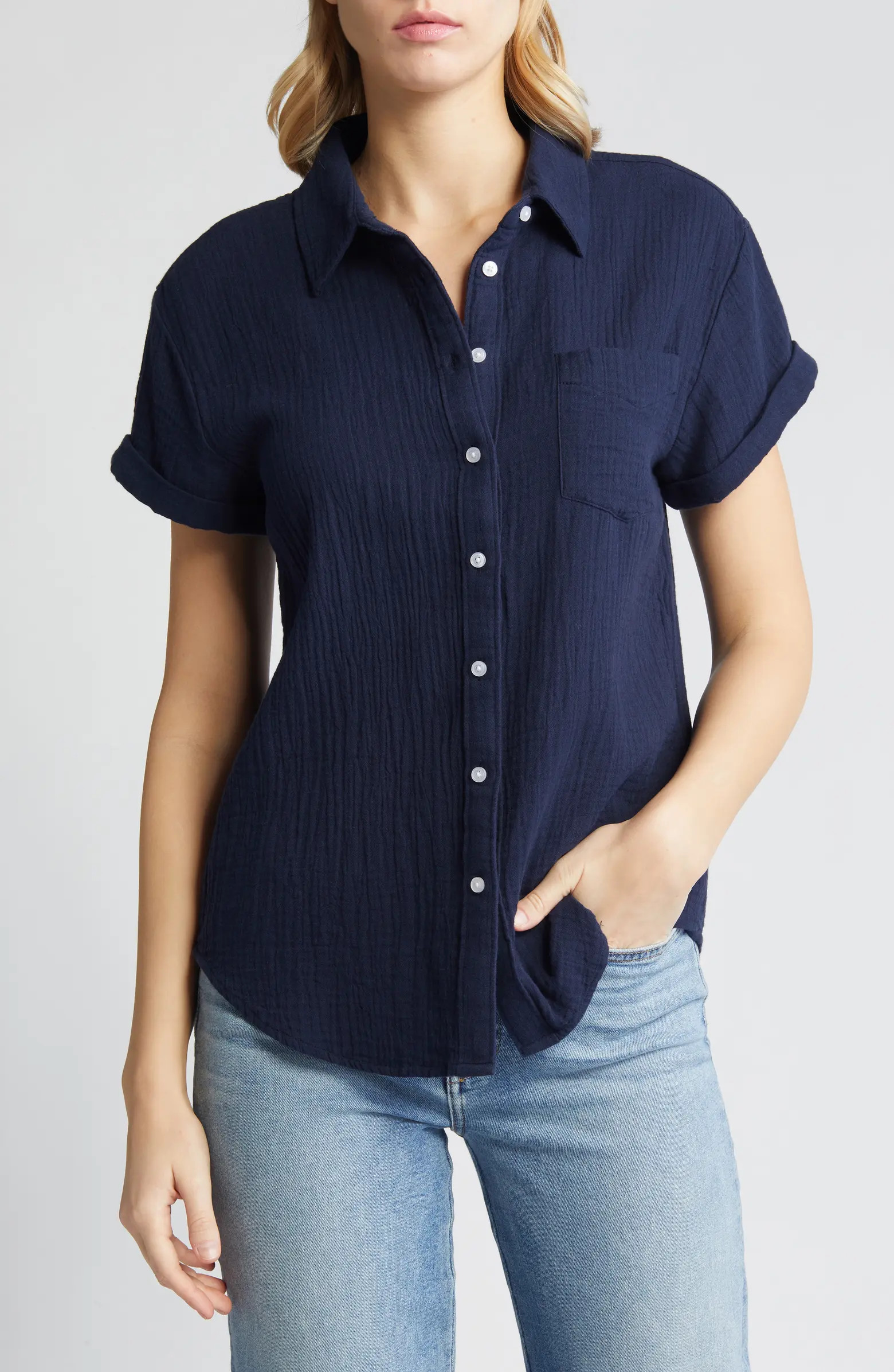 Cotton Gauze Camp Shirt | Nordstrom