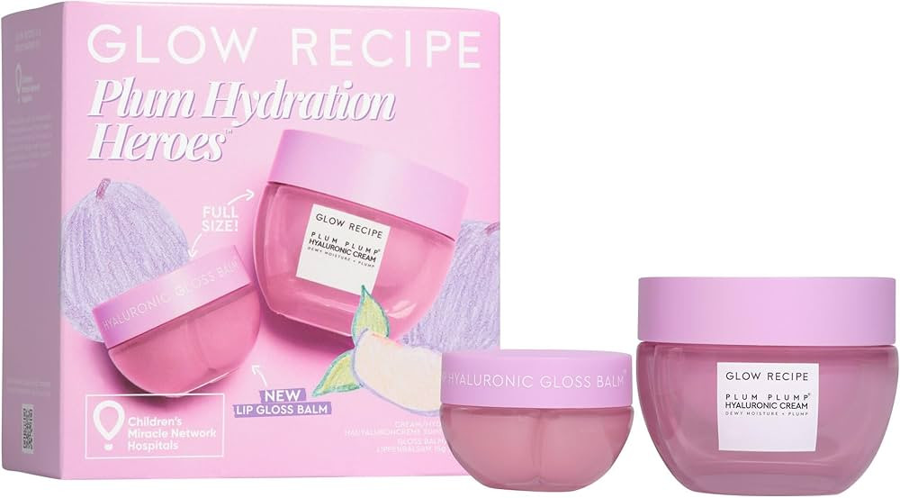 Glow Recipe Plum Hydration Heroes Holiday Kit - Plum Plump Hyaluronic Acid Cream (50ml) & Ultra M... | Amazon (US)