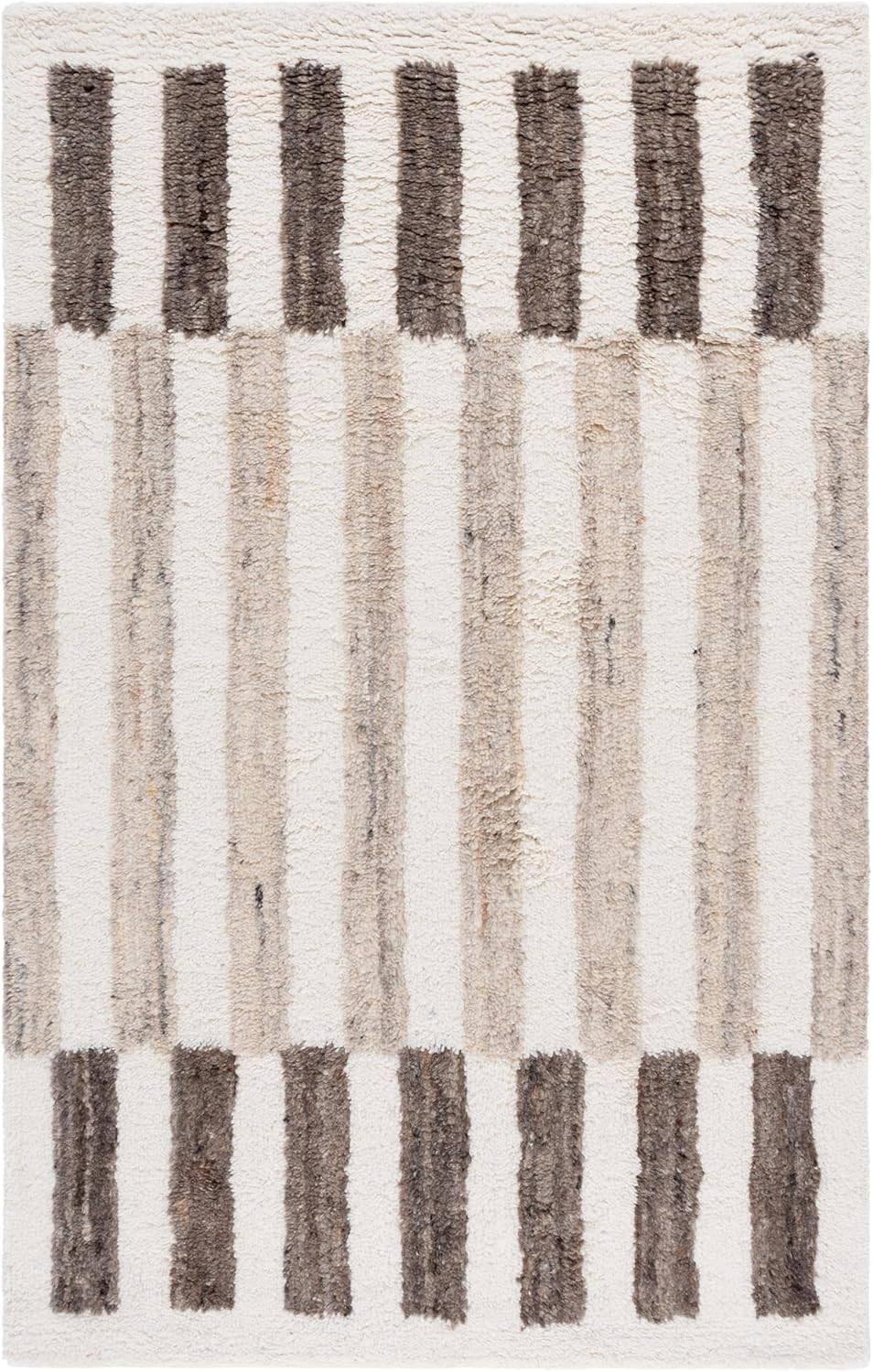 SAFAVIEH Vermont Collection Area Rug - 5' x 8', Ivory & Grey, Handmade Wool, Ideal for The Living... | Amazon (US)