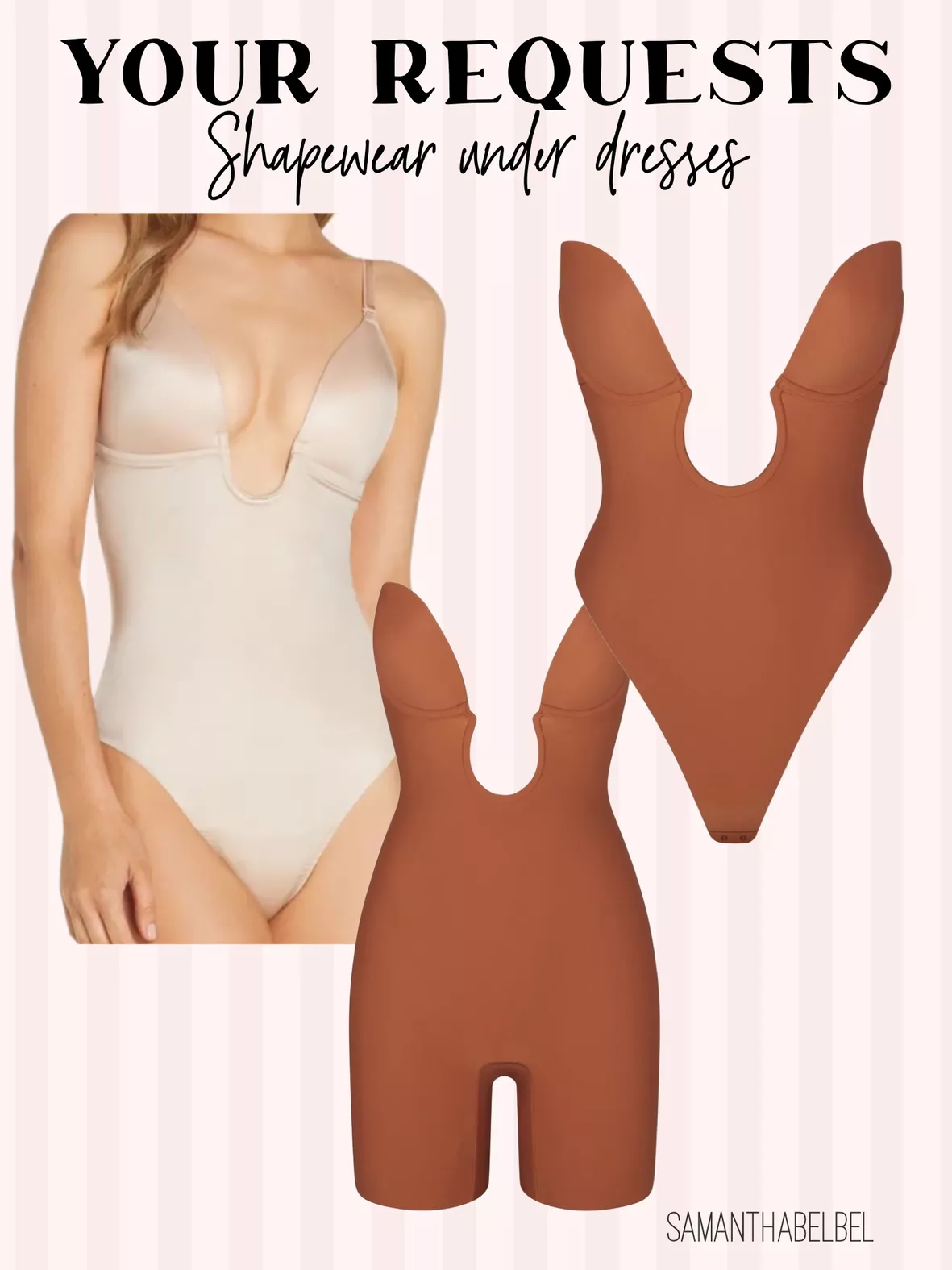 DEEP PLUNGE SHAPEWEAR MID THIGH … curated on LTK