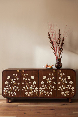 Toulouse Rectangular 70" Pearl Inlay Wood Sideboard | Anthropologie (US)