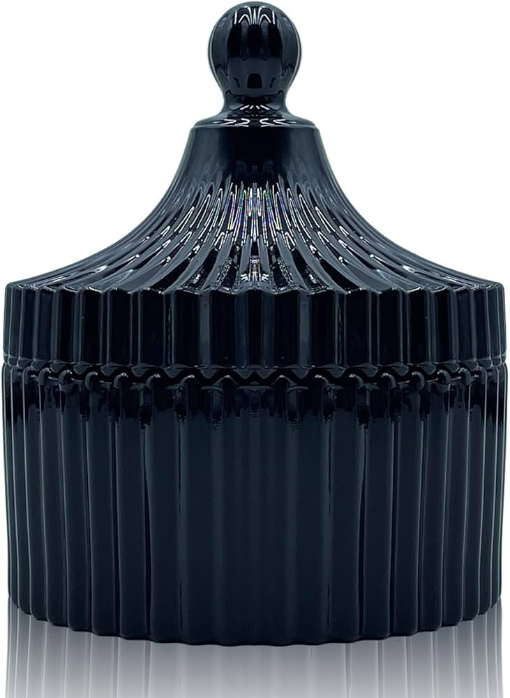 Colorful Glass Jar With Lid,Halloween Candy Dish,Candy Cookie Jars,Jewelry Box,Buffet Jar Biscuit... | Amazon (US)