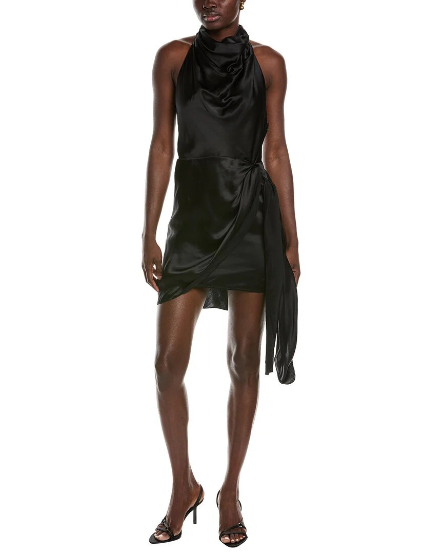 AIIFOS Alexandra Silk Halter Mini Dress | Shop Simon
