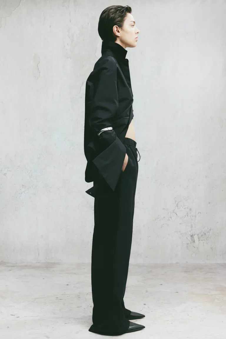 Linen-blend pull-on trousers | H&M (UK, MY, IN, SG, PH, TW, HK)