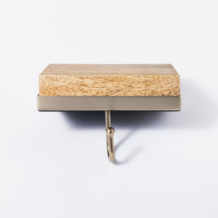 Light Wood and Gold Antique Stocking Holder - Threshold™ designed with Studio McGee | Target