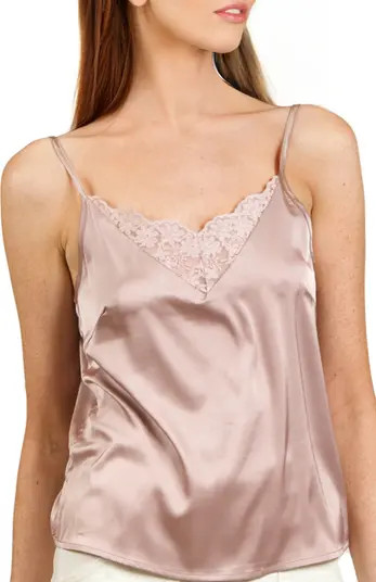 Lace Trim Satin Camisole | Nordstrom