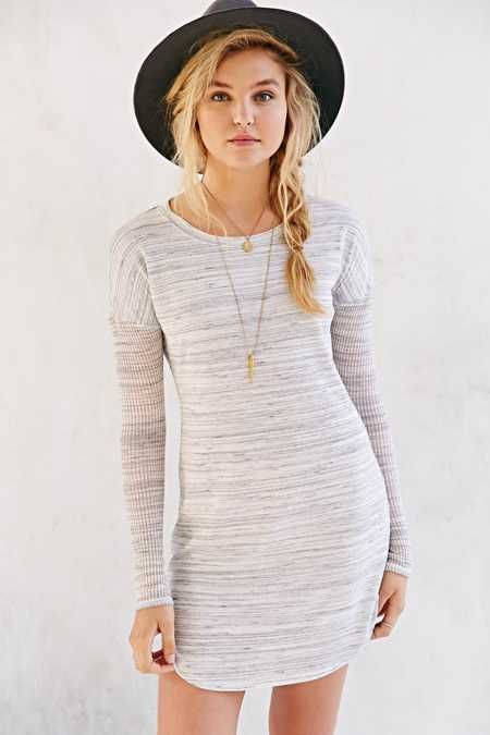 BDG Rib-Sleeve Knit T-Shirt&nbsp;Dress | Urban Outfitters US