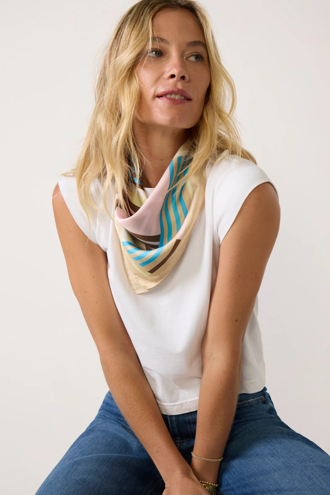 Daisy Stripe Bandana | Evereve