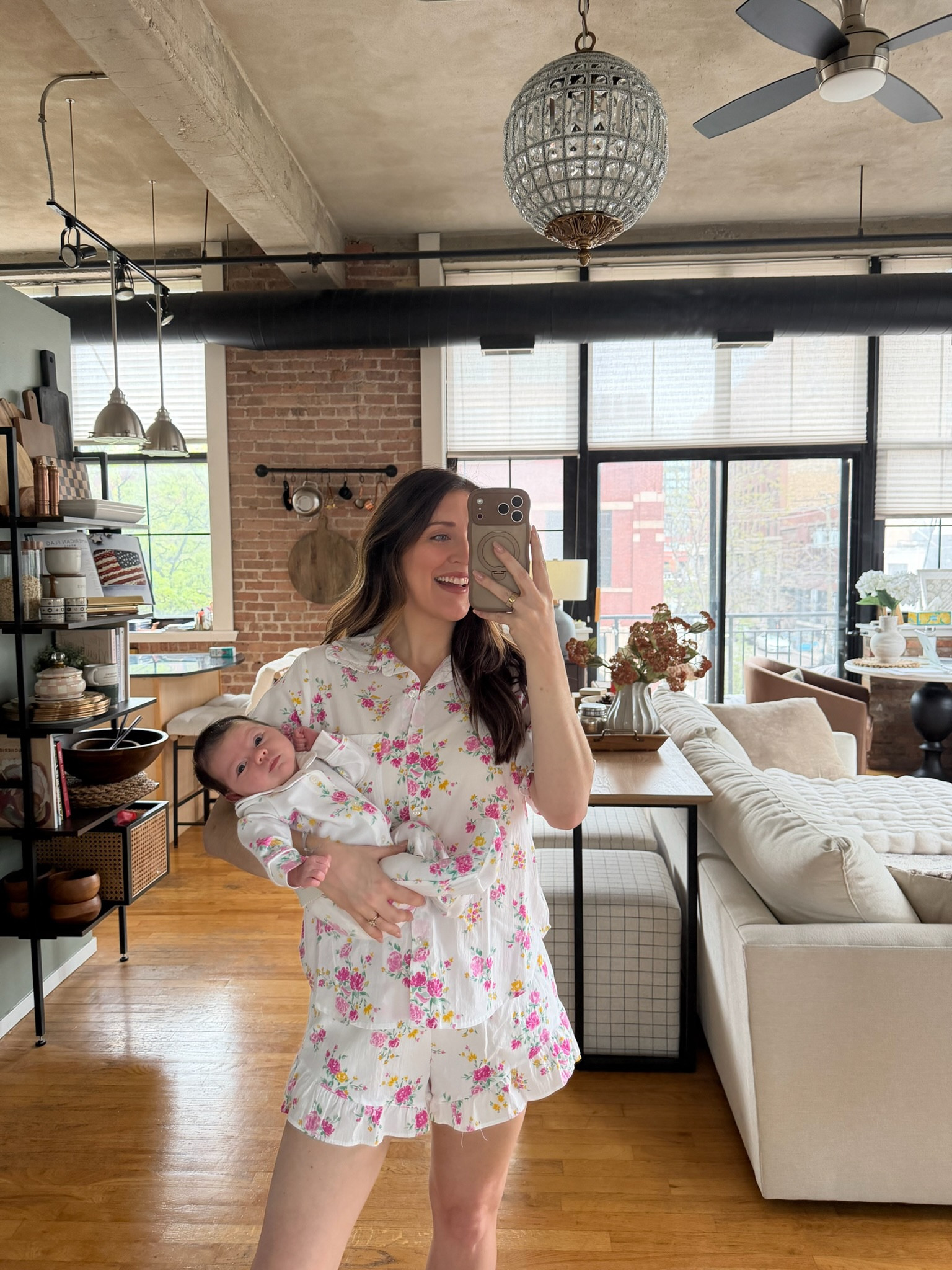 Our first matching moment 🥹 Mommy & me matching pajamas from @Target  Such a cute Mother’s Day gift, the adult sizes are 20% off right now! I am in size Small, fit TTS

#LTKBaby #LTKMothersDay #LTKmomlife