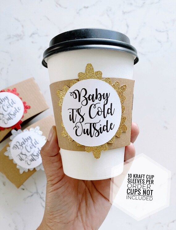 Hot Cocoa Sleeves Baby Its Cold Outside Hot Chocolate Bar Snowflake Hot Cocoa Bar Coffee Cup Slee... | Etsy (US)