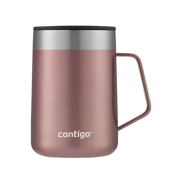 Contigo Streeterville Stainless Steel Mug with Splash-Proof Lid and Handle Pink, 14 fl oz. | Walmart (US)