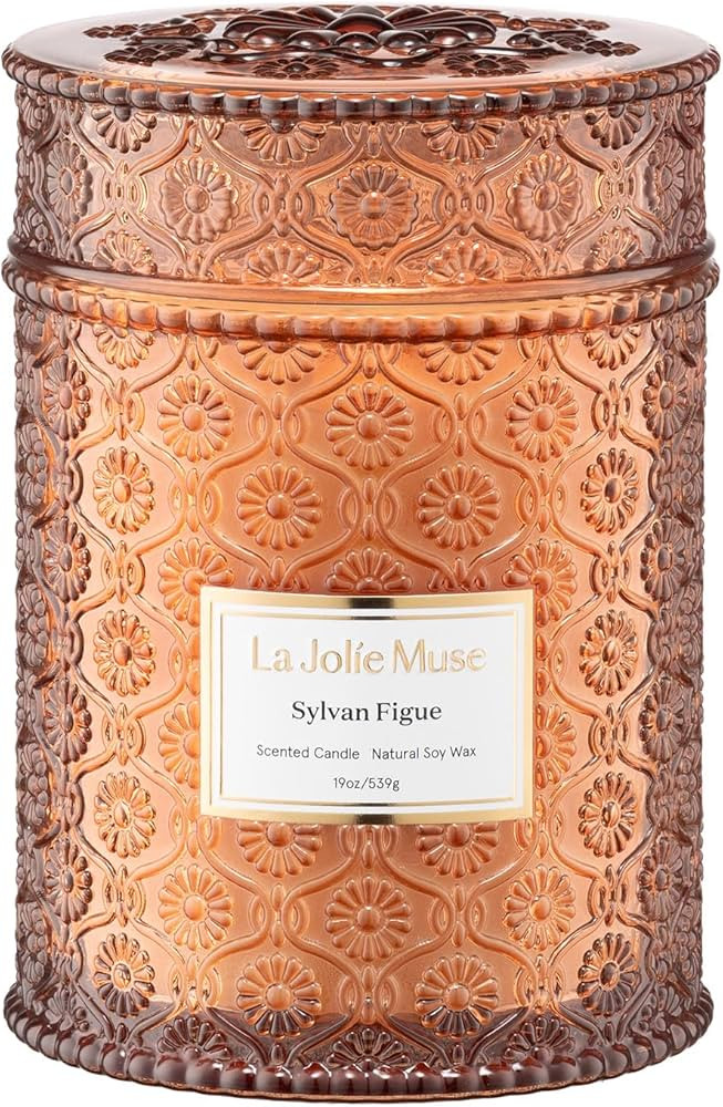 LA JOLIE MUSE Sylvan Figue Candle, Fig Scented Candle, Summer Candle, 90 Hours Burning Time, Wood... | Amazon (US)