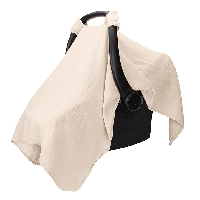 Comfy Cubs Baby Car Seat Cover - Soft, Breathable Bamboo Rayon and Muslin Cotton Blend - Lightwei... | Amazon (US)