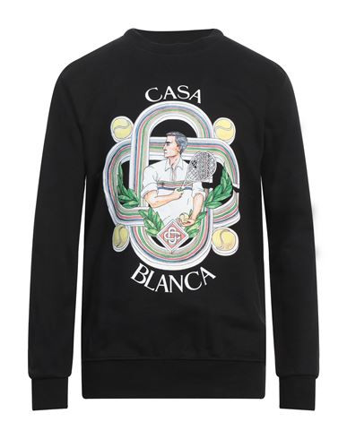 Casablanca Man Sweatshirt Black Size S Organic cotton, Polyester, Glass | YOOX (US)
