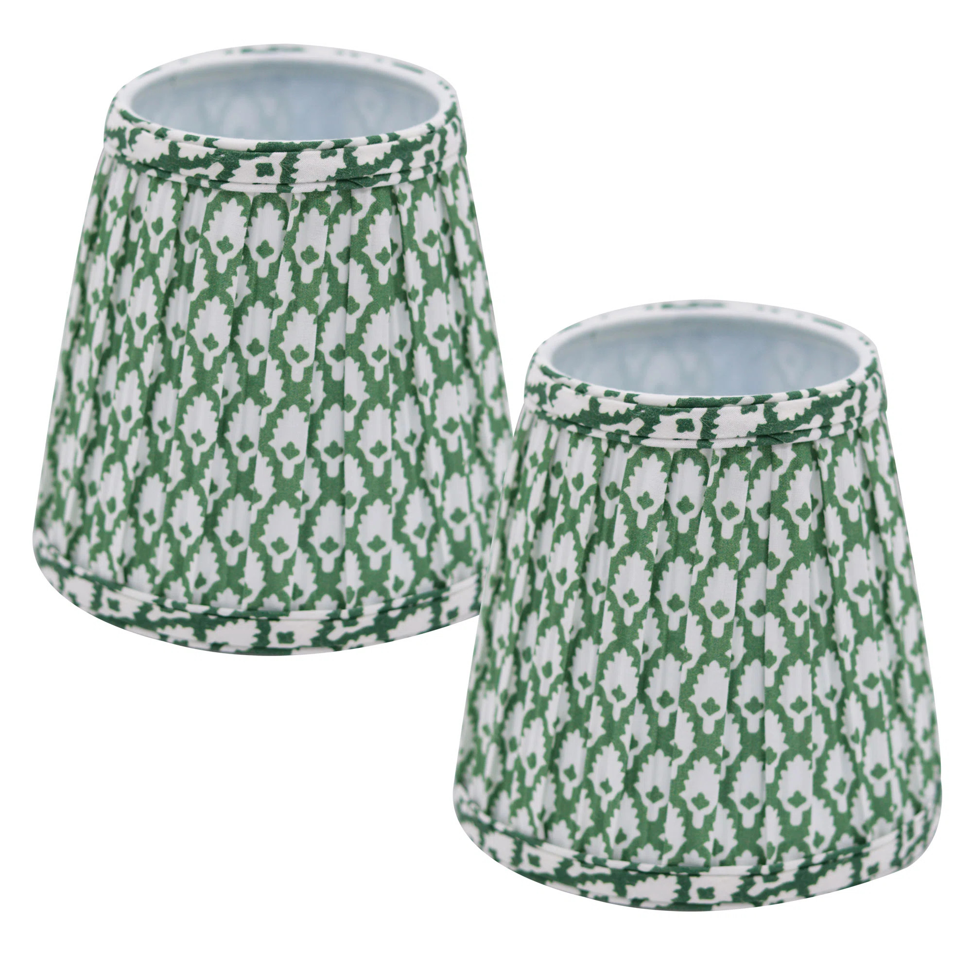 Empire Sconce Hardback Lampshade With Flame Clip Fitter, Set Of 2, White (Set of 2) | Wayfair North America