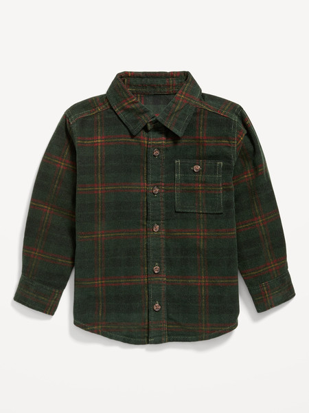 Printed Long-Sleeve Pocket Corduroy Shirt for Toddler Boys | Old Navy (US)