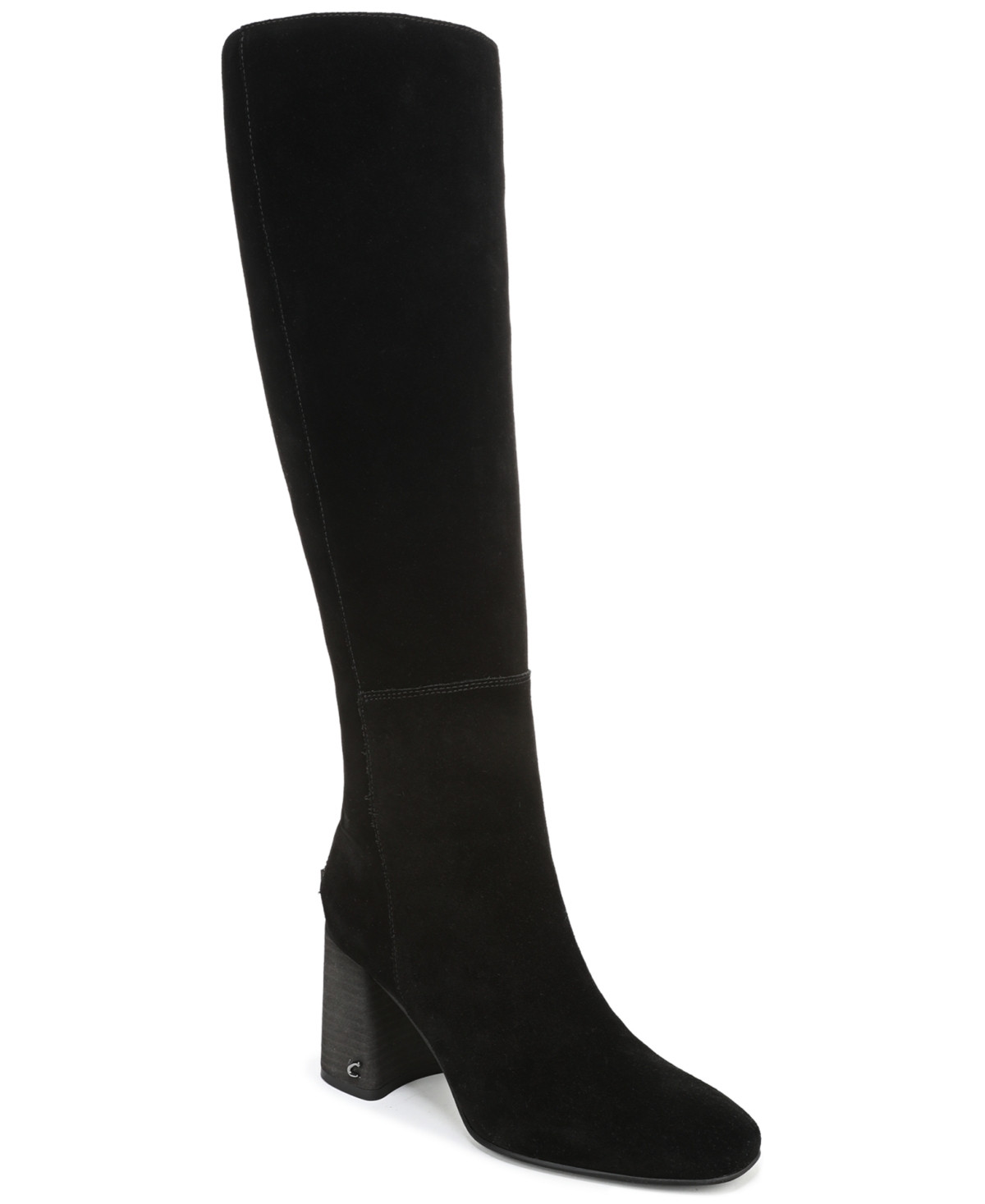 Circus Ny by Sam Edelman Women's Billie Knee-High Block-Heel Dress Boots - Black Suede | Macy's
