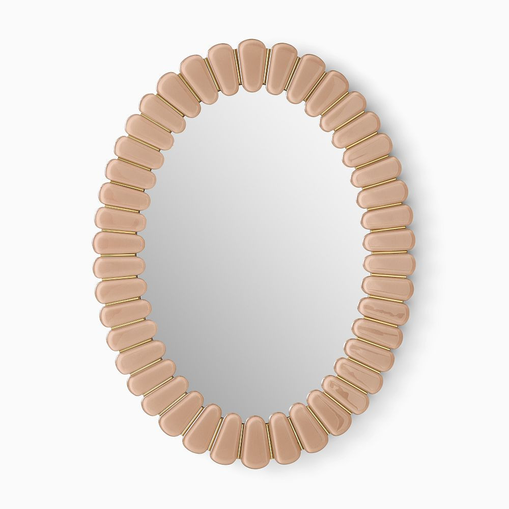Pierce & Ward Faceted Oval Wall Mirror | West Elm (US)