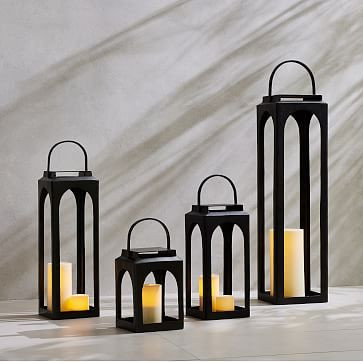 Nara Antique Bronze Metal Outdoor Lanterns | West Elm | West Elm (US)