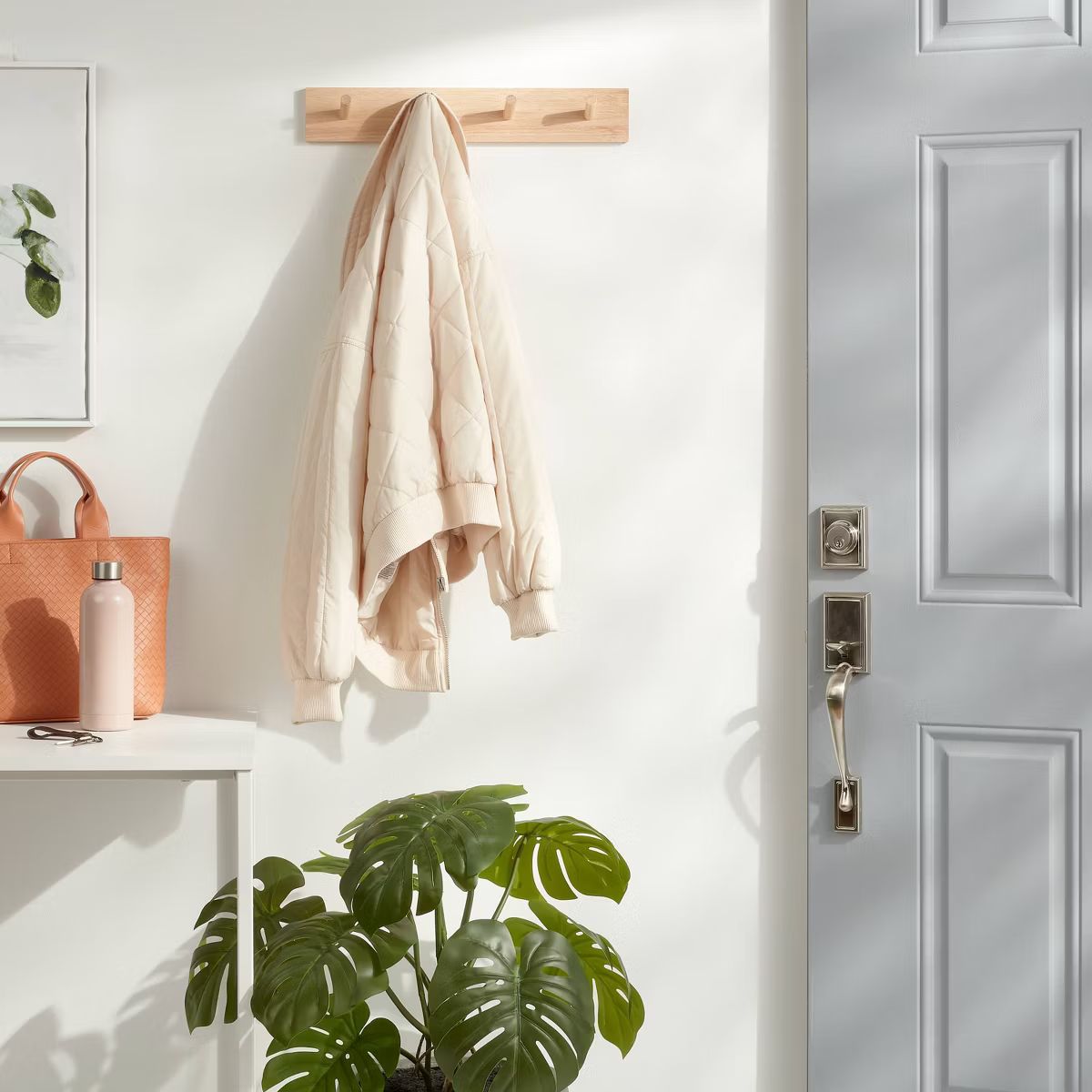 Wood 4 Hooks Rail Natural - Brightroom™ | Target