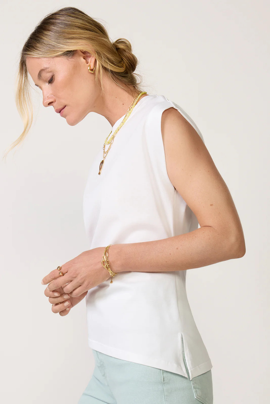 Pleated Muscle Tee | Evereve
