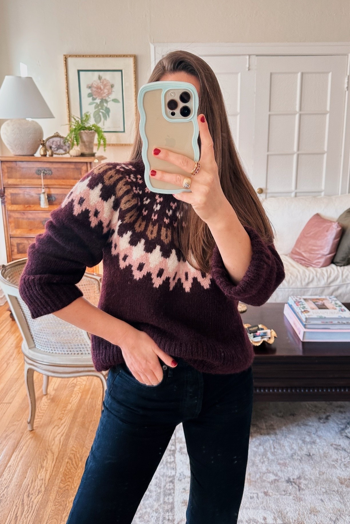 Veronica Beard fairly sweater in raisin now on sale. Size up! I’m wearing a medium  

#LTKootd #LTKSeasonal #LTKSaleAlert