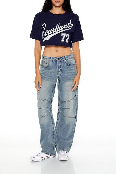 Mid-Rise Stone Wash Baggy Jeans | Forever 21