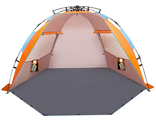 Oileus X-Large 4 Person Beach Tent Sun Shelter - Portable Sun Shade Instant Tent for Beach with C... | Amazon (US)