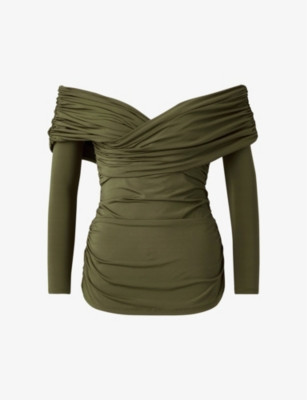 MALINA - Siri off-shoulder long-sleeve stretch-jersey top | Selfridges.com | Selfridges