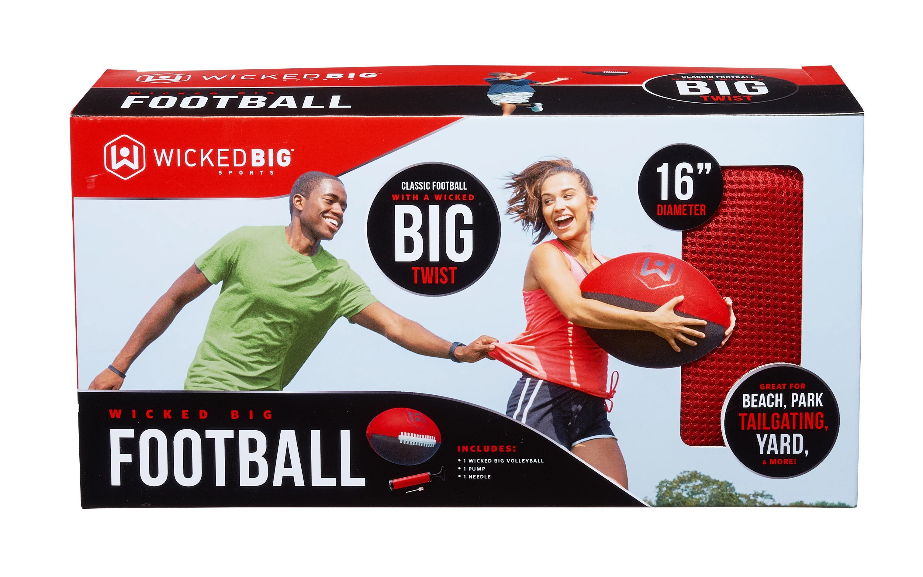 Wicked Big Sports Outdoor Sport 16in Supersized Football with Needle & Pump | Walmart (US)
