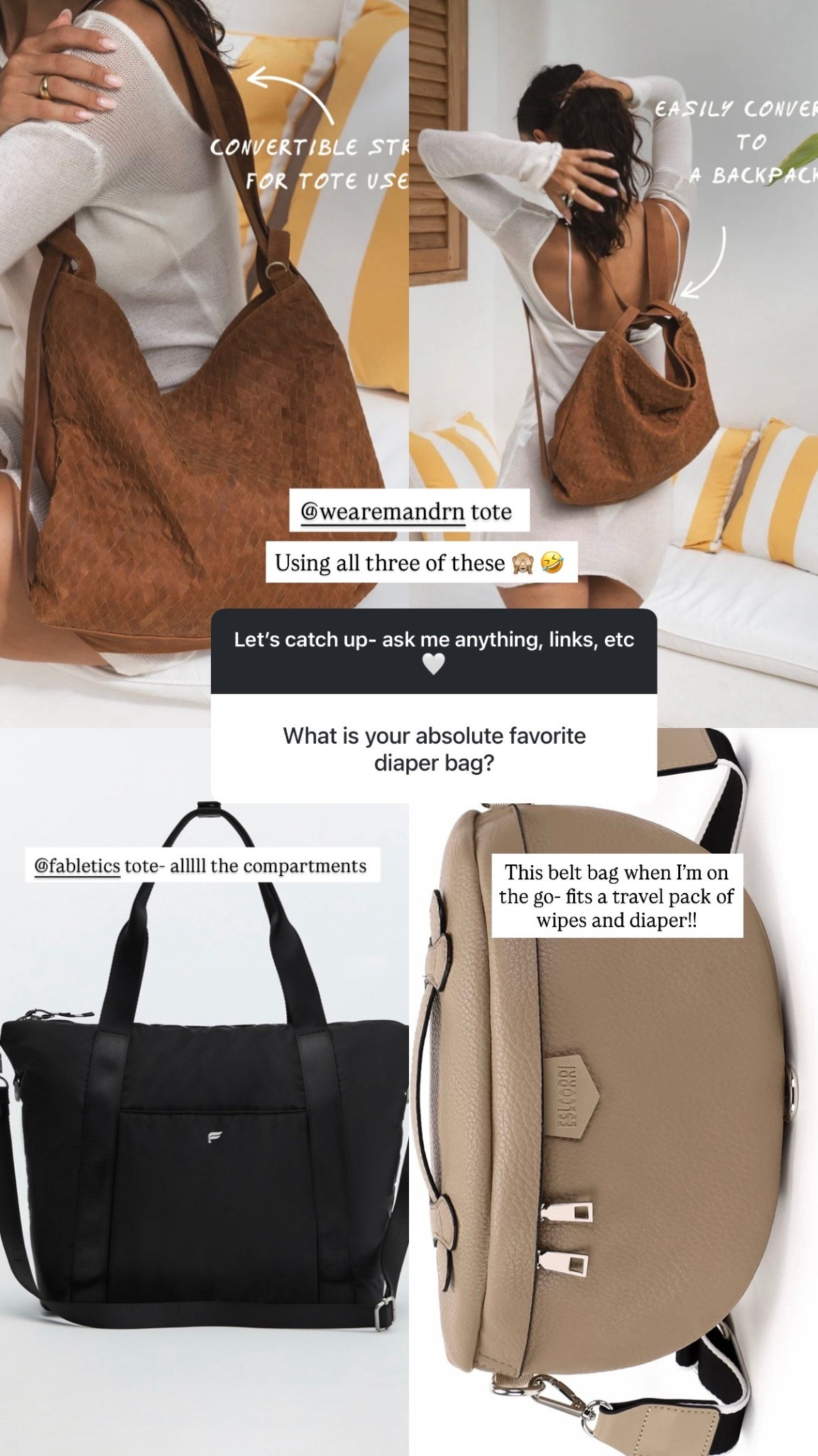 Diaper bags I’m using!