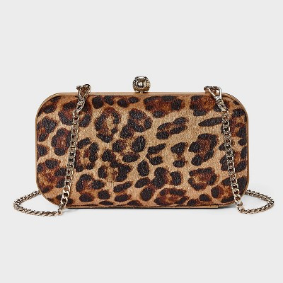 Minaudiere Clutch Crossbody Bag - A New Day™ Leopard | Target