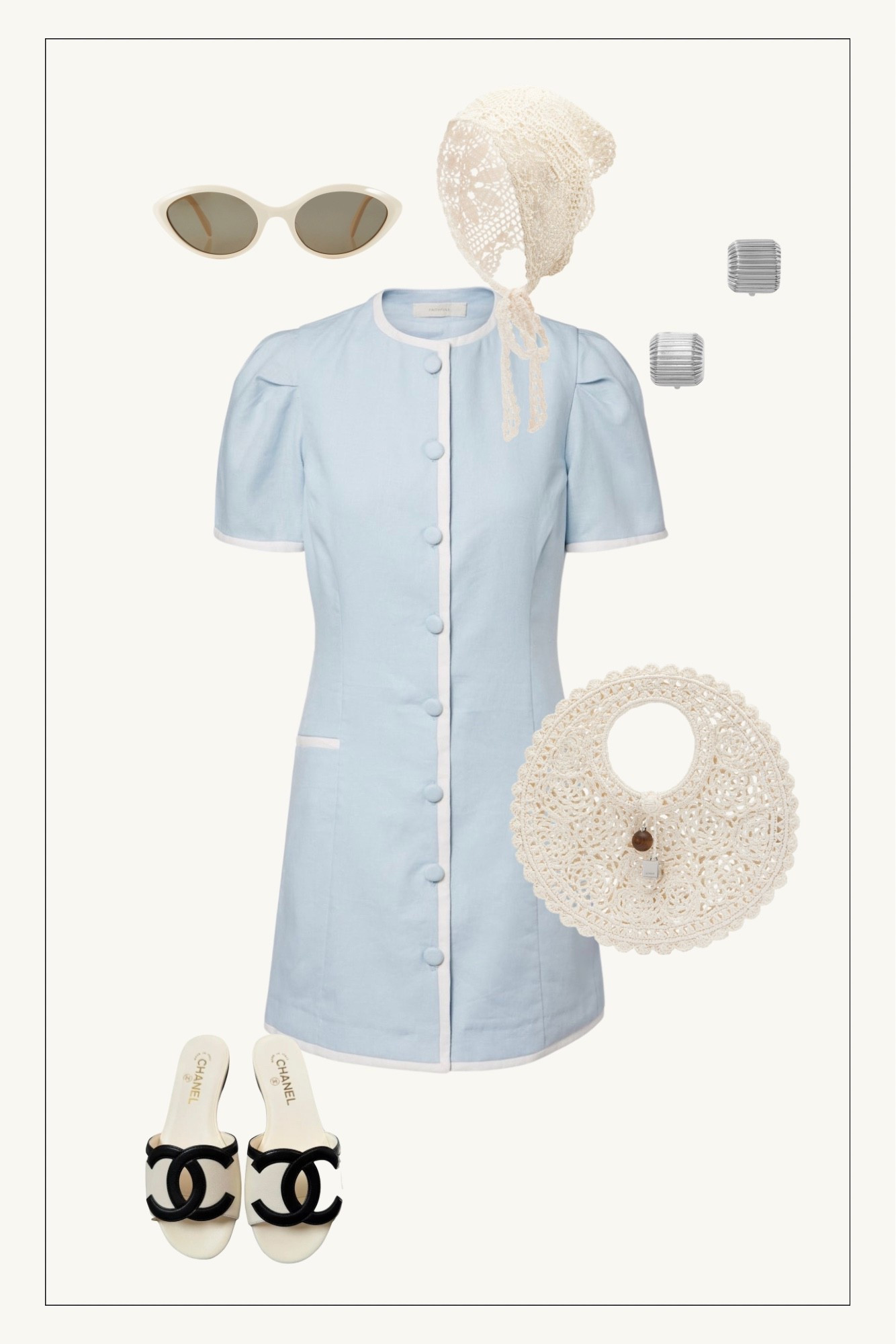 Baby blue outfit, spring outfit inspo, Chanel sandals, raffia bag, Celine sunglassess

#LTKSaleAlert #LTKootd #LTKMothersDay