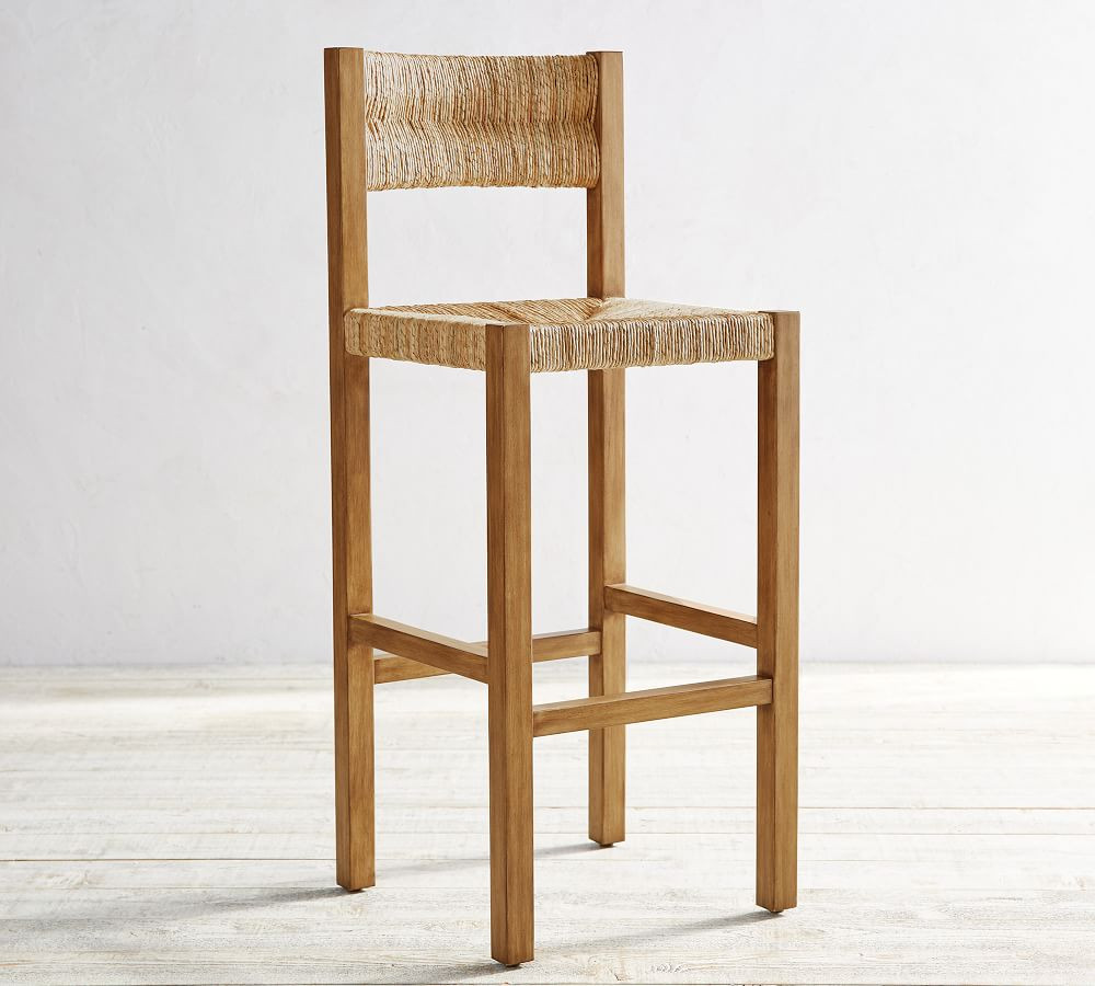 Malibu Woven Bar &amp; Counter Stools | Pottery Barn (US)