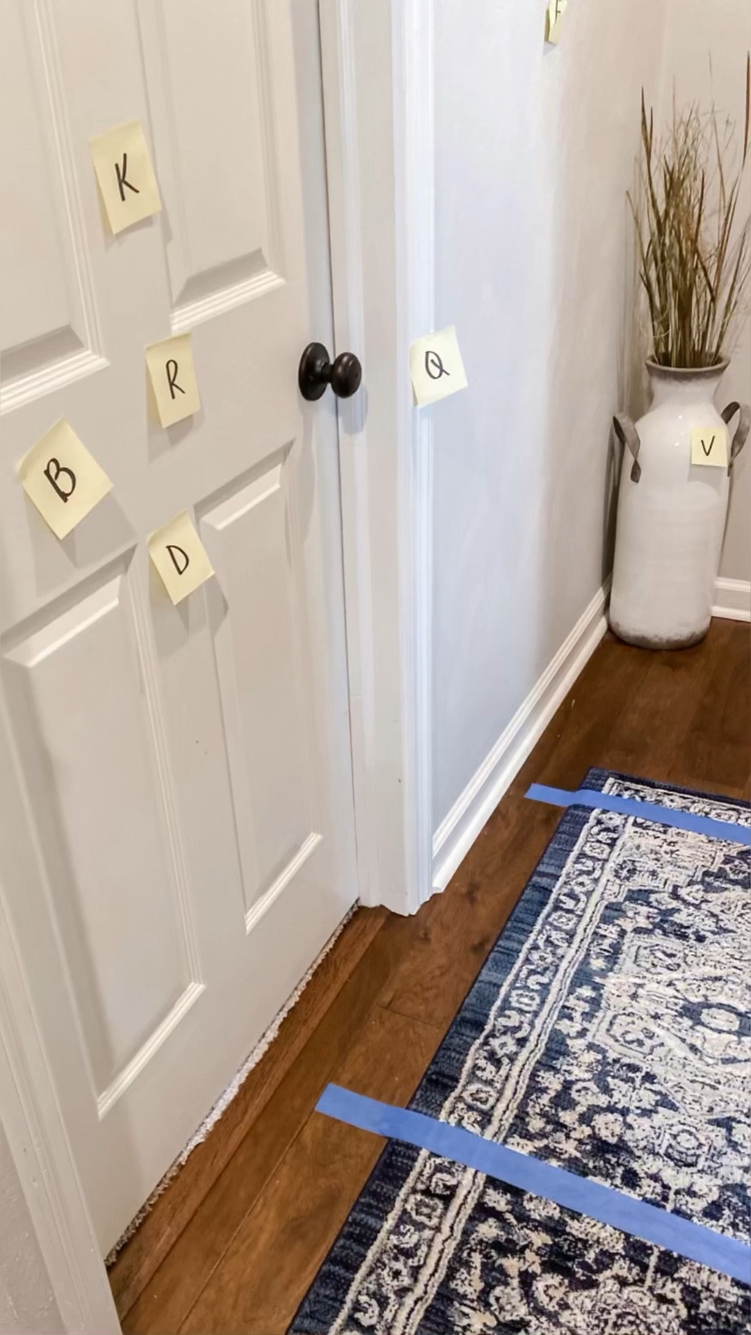 Hop, jump, and learn with this Frog Jump and Find indoor activity! Bust all your little one's endless energy by having them jump over painters tape on their way down a hallway to find specific post-it notes on the walls.

From shapes and letters to numbers and sight words, this activity enhances gross motor skills while boosting shape, number, letter recognition, and sight word knowledge.

With a magnetic drawing board, parents can guide their little explorers by drawing what to find next.

Not only is it a ton of fun, but it's also crucial for our toddlers and preschool-aged children to practice their gross motor skills. Jumping over these tape lines not only builds their strength and coordination, but also enhances their balance and spatial awareness. It's a fantastic way to lay the foundation for their overall physical development. 

Plus, jumping is a precursor to more advanced skills like hopping, skipping, and even mastering sports activities in the future!	

#LTKhome #LTKkids #LTKFind