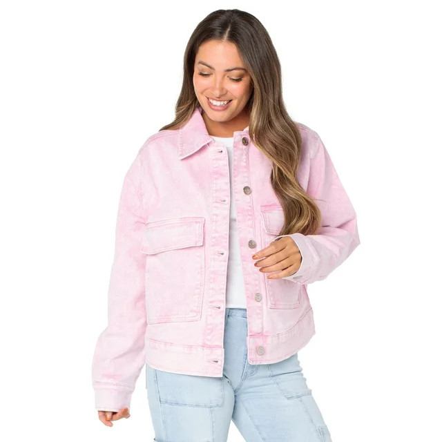 Celebrity Pink Oversize Denim Jacket | Walmart (US)