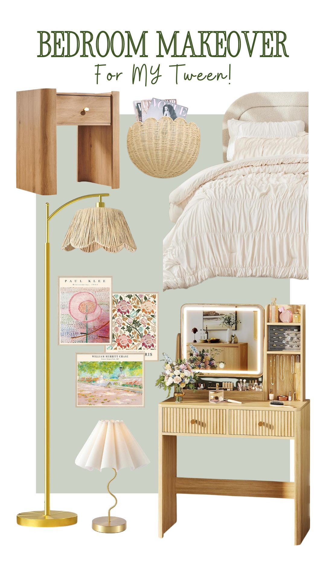 Check out our inspo board for my tween's new bedroom makeover! It has all the essentials that are perfect for growing with her. Several of these items are on sale for President's Day, don't miss out! 

 #LTKHome #LTKSaleAlert #LTKKids