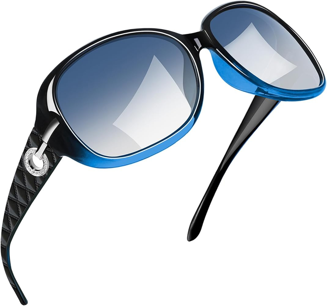 Joopin Big Womens Sunglasses Polarized Trendy Sun Glasses Large Rectangle UV Protection Rhineston... | Amazon (US)