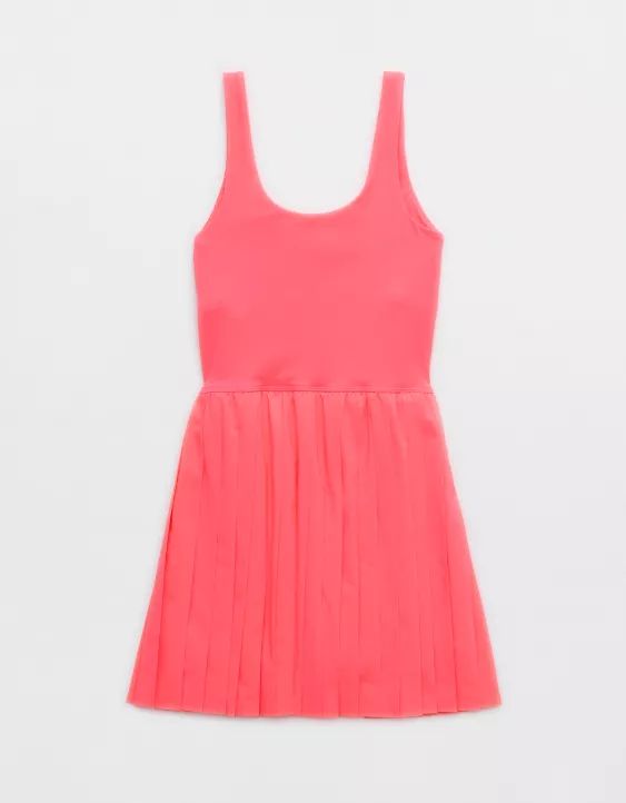 OFFLINE By Aerie Tiebreaker Pleated Dress | Aerie