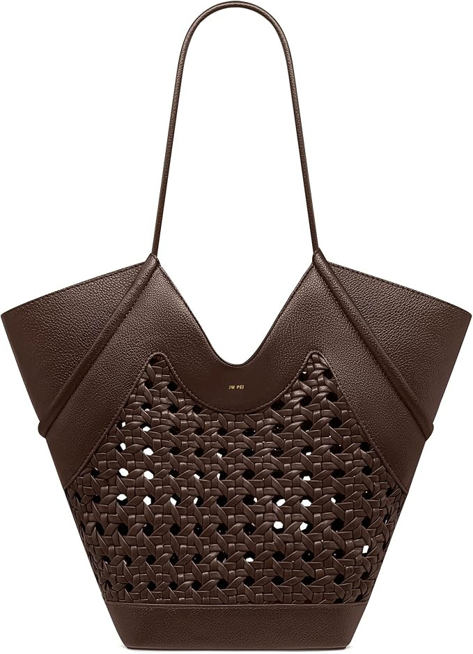 JW PEI Women's Maribel Woven Panel Tote Bag | Amazon (US)
